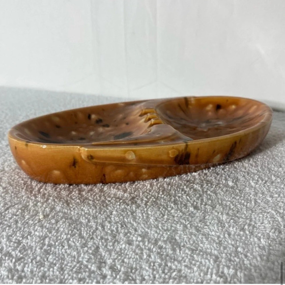 Vintage MCM Glazed Art Ceramic Pottery Ashtray Trinket Dish - Picture 11 of 14